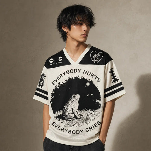 Everybody Hurts Frog Kanji Jersey Shirt Japan Inspired 16 Chaosbornwear