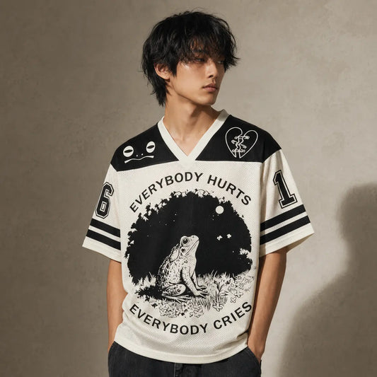 Everybody Hurts Frog Kanji Jersey Shirt Japan Inspired 16 Chaosbornwear