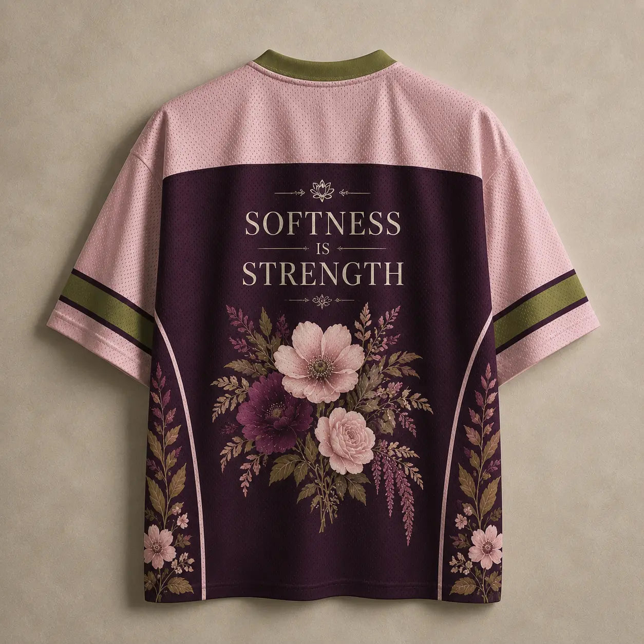 Floral Jersey Shirt Grown From Quiet Rebellion Softness Is Strength Chaosbornwear