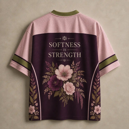Floral Jersey Shirt Grown From Quiet Rebellion Softness Is Strength Chaosbornwear