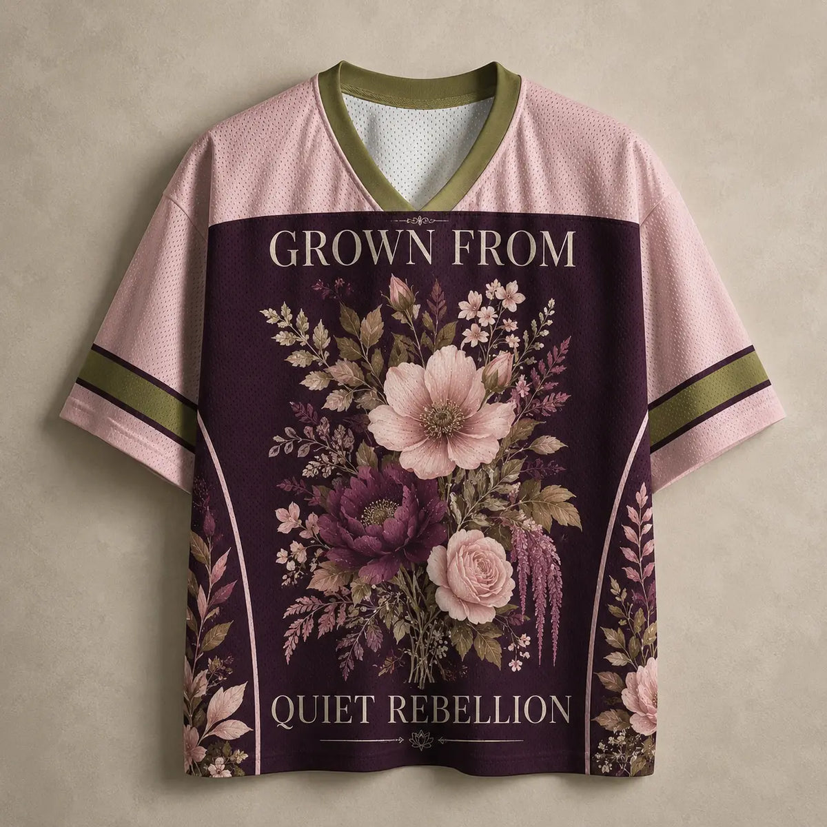 Floral Jersey Shirt Grown From Quiet Rebellion Softness Is Strength Chaosbornwear