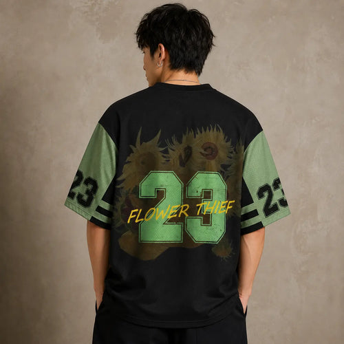 Flower Thief Black Cat Sunflower Jersey Shirt Japan Inspired 23 Chaosbornwear