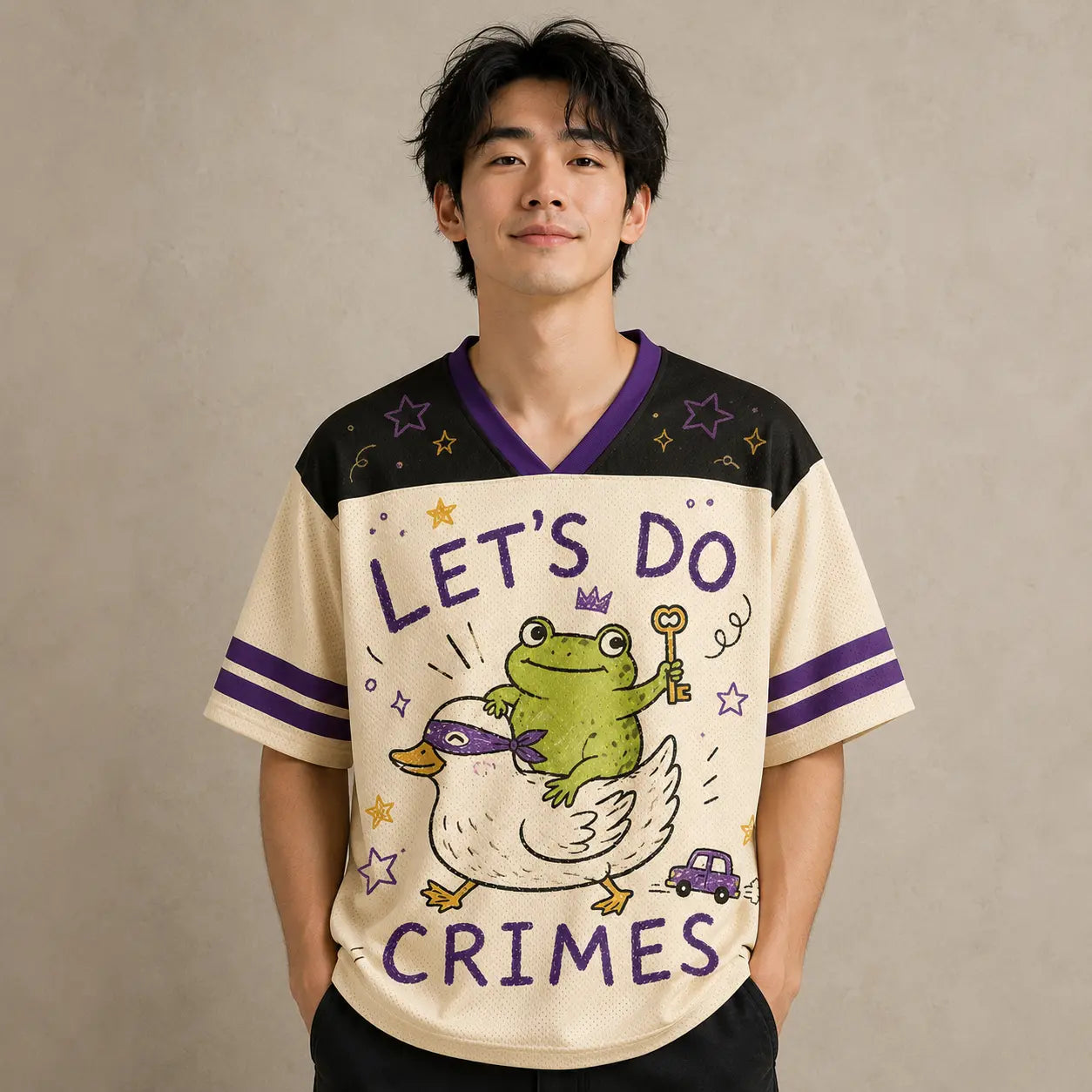 Frog Duck Jersey Shirt Let's Do Crimes Alibi Loading Chaosbornwear