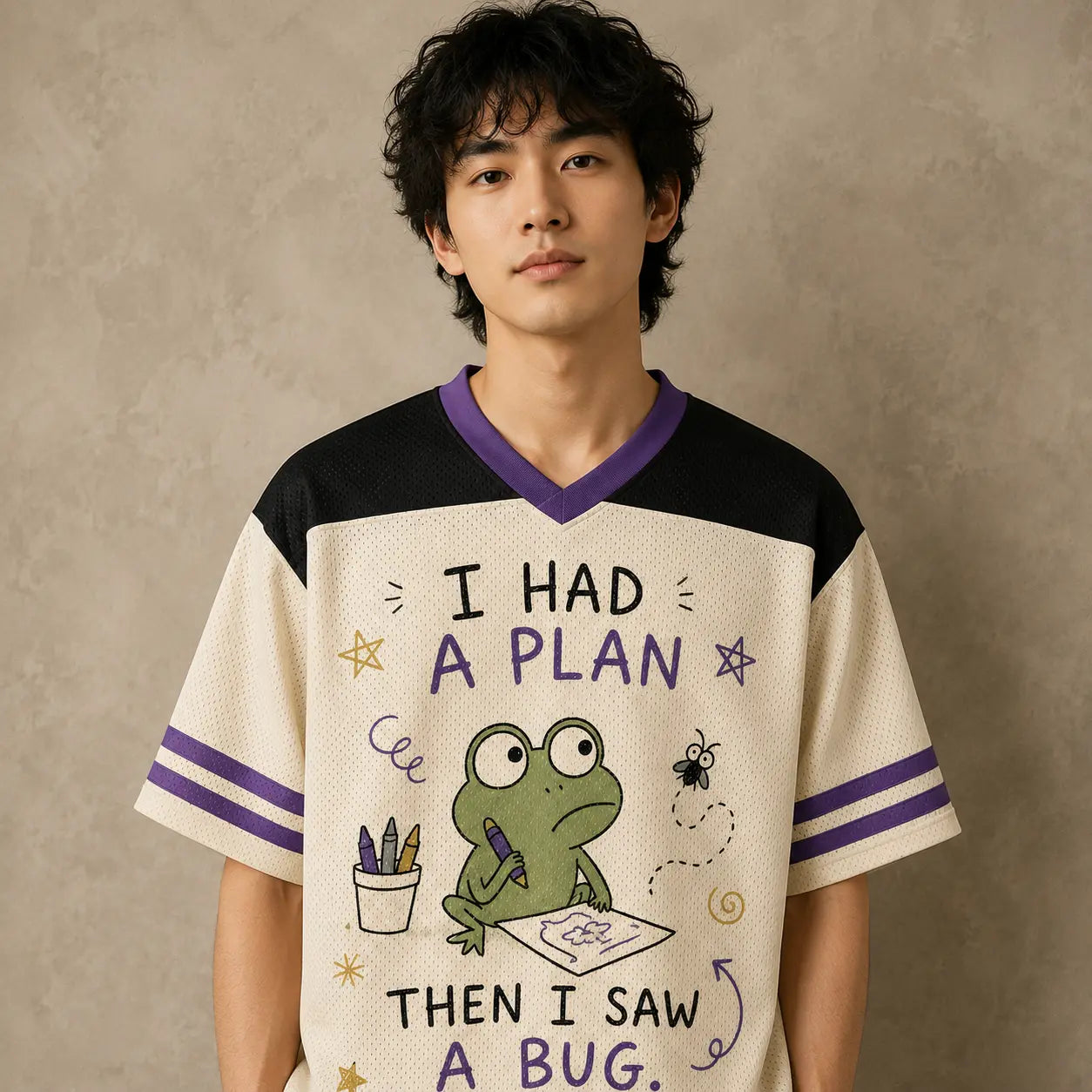 Frog Jersey Shirt I Had A Plan Then I Saw A Bug Still On Bug Duty Chaosbornwear