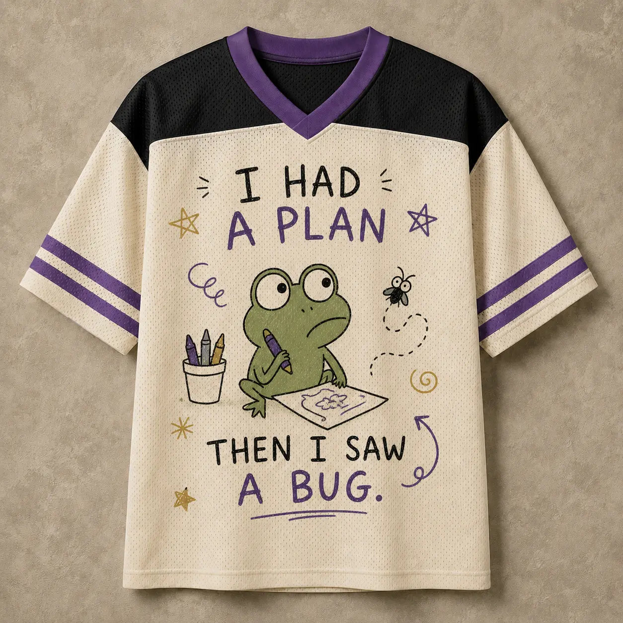 Frog Jersey Shirt I Had A Plan Then I Saw A Bug Still On Bug Duty Chaosbornwear
