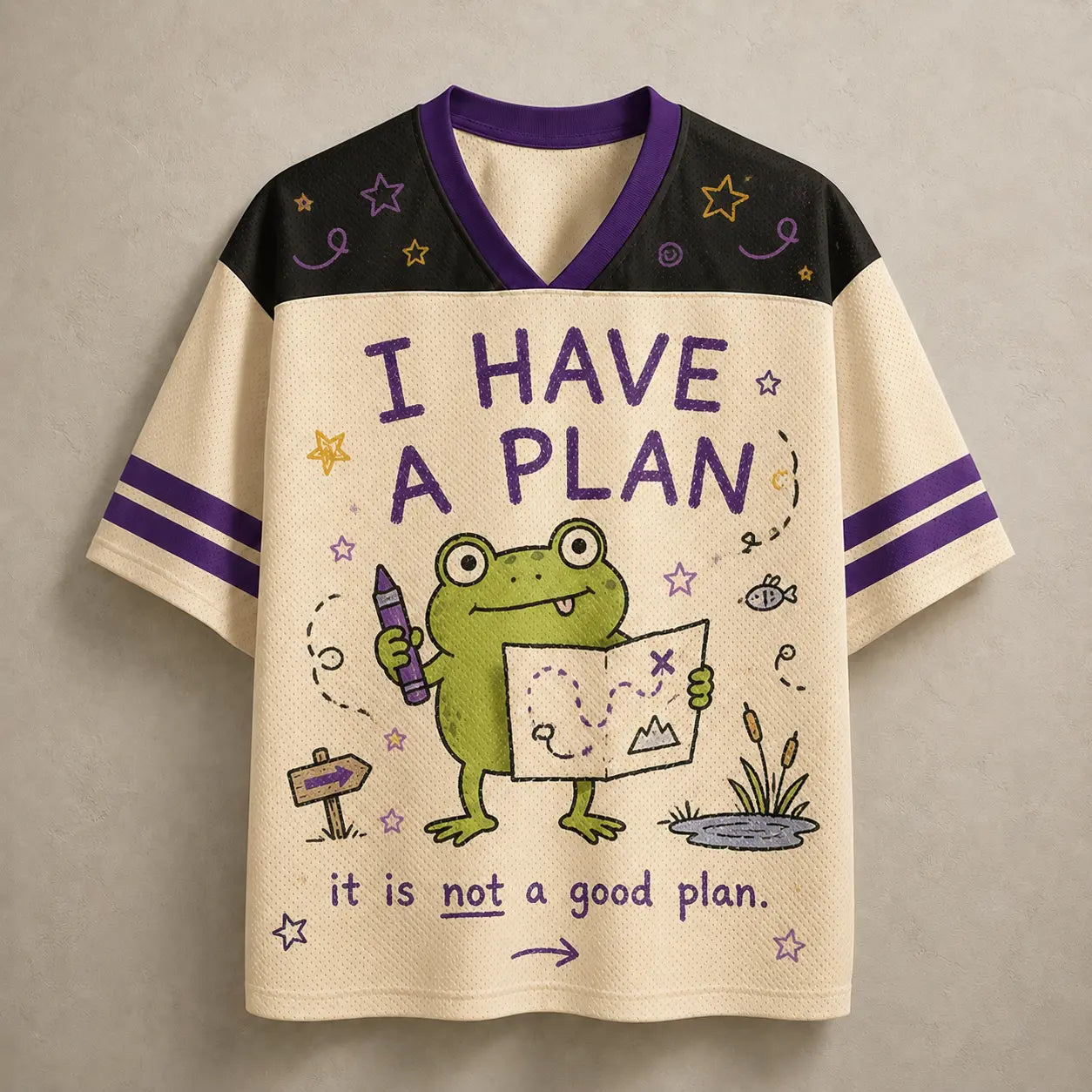 Frog Jersey Shirt I Have A Plan Still Doing It Chaosbornwear