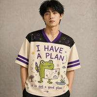 Frog Jersey Shirt I Have A Plan Still Doing It Chaosbornwear
