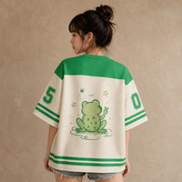 Frog Jersey Shirt Odd Pond Thoughts Funny Peace Sign 24 Chaosbornwear