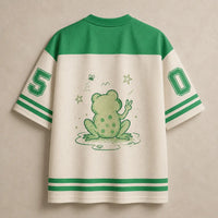 Frog Jersey Shirt Odd Pond Thoughts Funny Peace Sign 24 Chaosbornwear