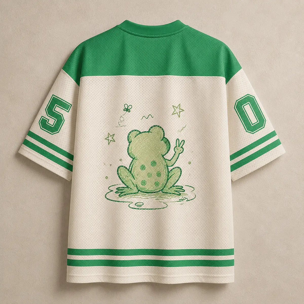 Frog Jersey Shirt Odd Pond Thoughts Funny Peace Sign 24 Chaosbornwear