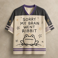 Frog Jersey Shirt Sorry My Brain Went Ribbit Still Thinking Chaosbornwear