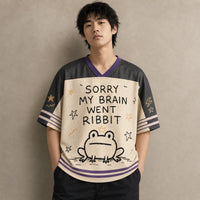 Frog Jersey Shirt Sorry My Brain Went Ribbit Still Thinking Chaosbornwear
