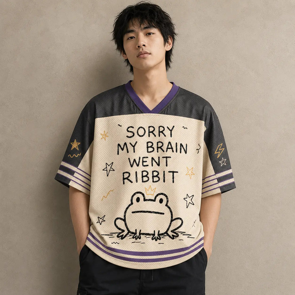 Frog Jersey Shirt Sorry My Brain Went Ribbit Still Thinking Chaosbornwear