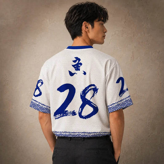 Funny Fishing Football Shirt Mens Blue Fish Soccer Jersey Chaosbornwear