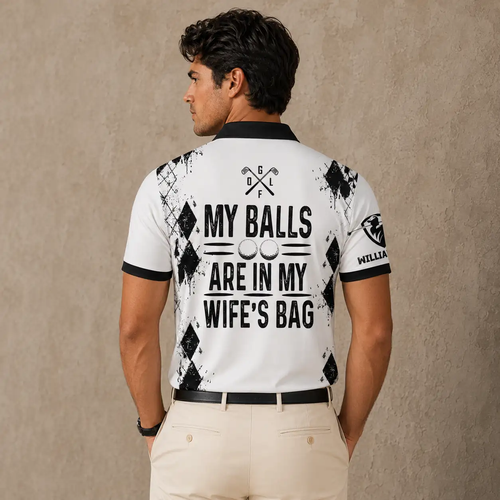 Funny Golf Shirt Mens Skeleton Argyle Polo Shirt Chaosborn