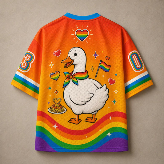 Goose Jersey Shirt Pride Rainbow Graphic Chaosbornwear
