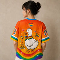Goose Jersey Shirt Pride Rainbow Graphic Chaosbornwear