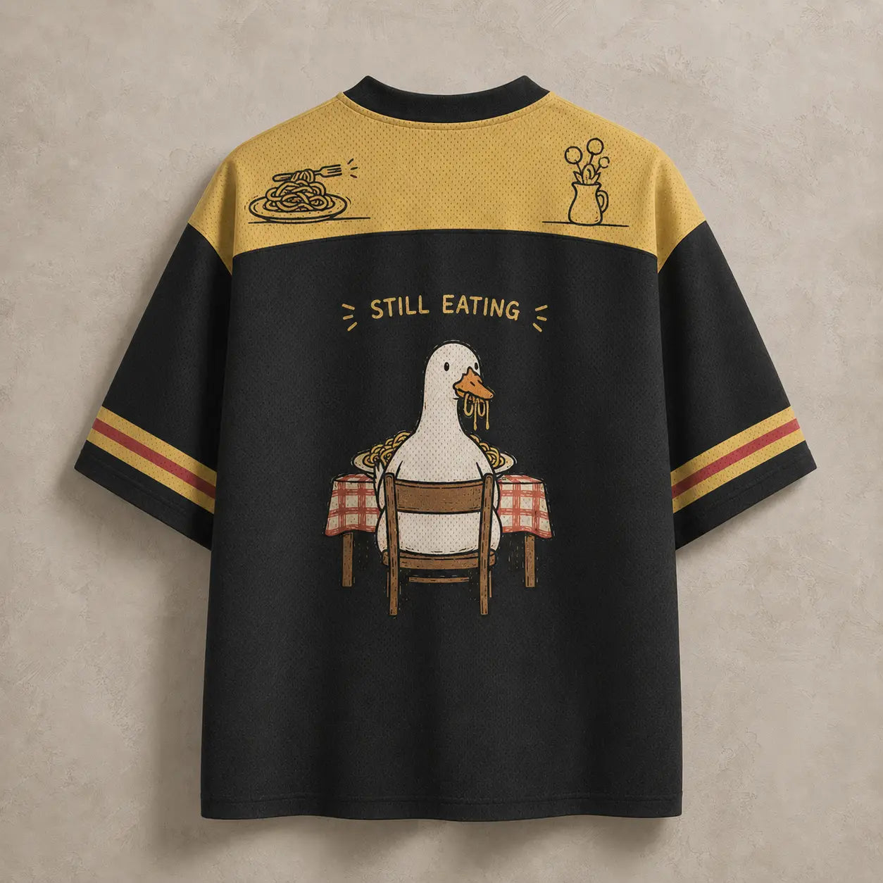 Goose Jersey Shirt Silly Goose Eats First Worries Later Still Eating Chaosbornwear