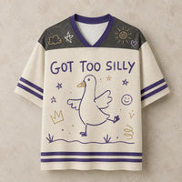 Got Too Silly Goose Jersey Shirt Funny Doodle Cage Chaosbornwear