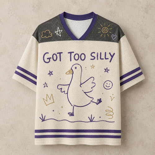 Got Too Silly Goose Jersey Shirt Funny Doodle Cage Chaosbornwear