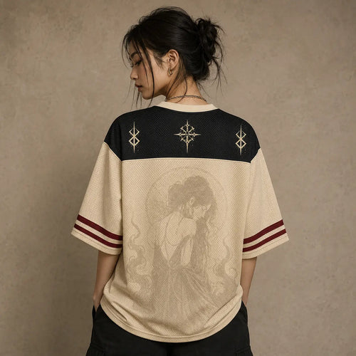 Gothic Jersey Shirt Ashen Vow Dark Fantasy Graphic Chaosbornwear