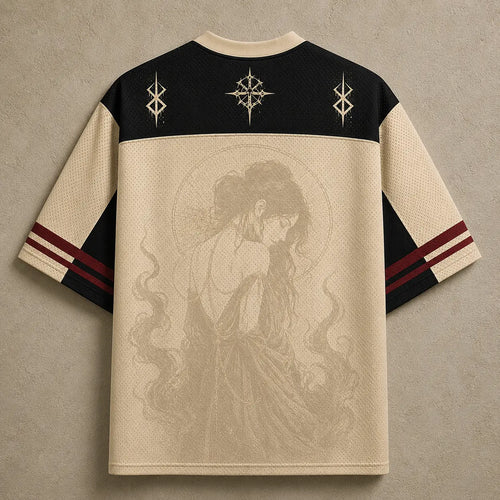 Gothic Jersey Shirt Ashen Vow Dark Fantasy Graphic Chaosbornwear