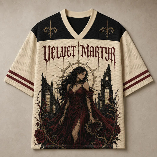 Gothic Jersey Shirt Velvet Martyr Dark Fantasy Graphic Chaosbornwear