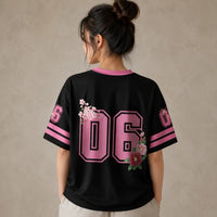 Japan Floral Cat Silhouette Kanji Jersey Shirt Sakura 06 Chaosbornwear
