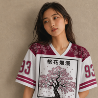 Japan Football Shirt Sakura Bloom Womens Soccer Jersey Chaosbornwear