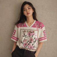 Japan Football Shirt Sakura Bloom Womens Soccer Jersey Chaosbornwear