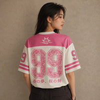 Japan Football Shirt Sakura Bloom Womens Soccer Jersey Chaosbornwear