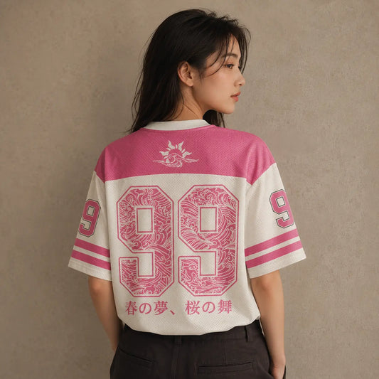Japan Football Shirt Sakura Bloom Womens Soccer Jersey Chaosbornwear