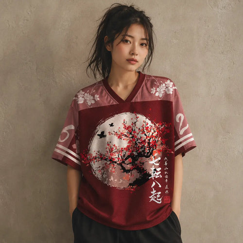 Japan Football Shirt Sakura Blossom Soccer Jersey Chaosbornwear