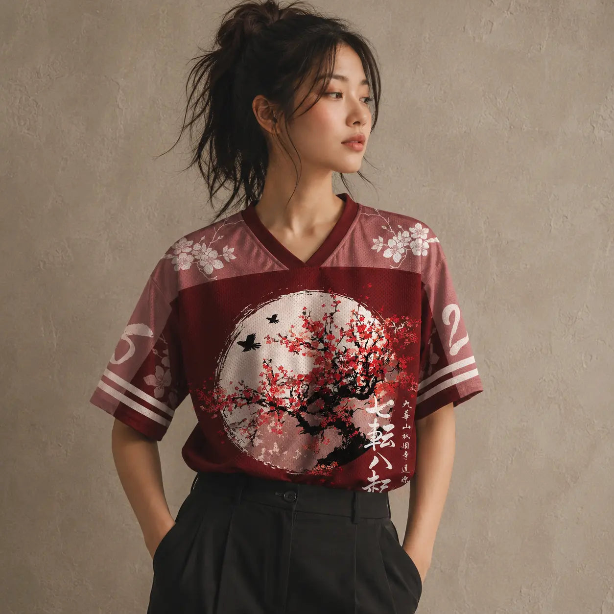 Japan Football Shirt Sakura Blossom Soccer Jersey Chaosbornwear