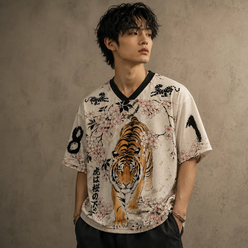 Japan Football Shirt Sakura Tiger Mens Soccer Jersey Chaosbornwear