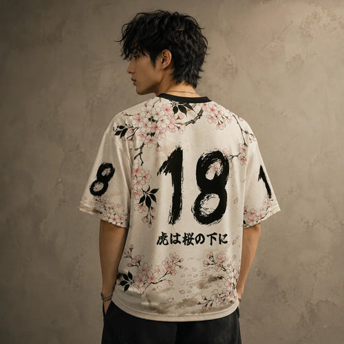 Japan Football Shirt Sakura Tiger Mens Soccer Jersey Chaosbornwear