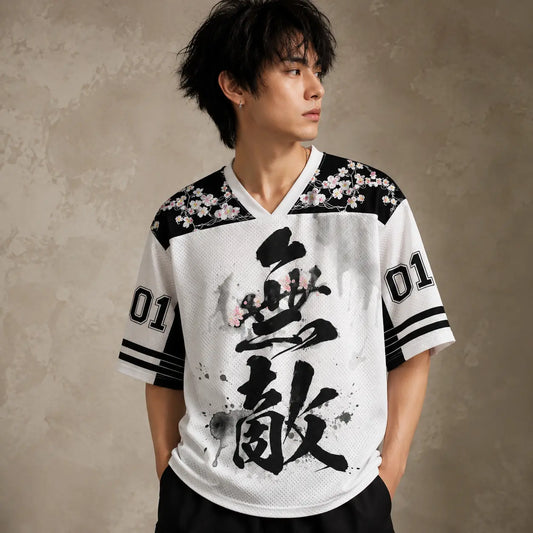 Japan Mount Fuji Sakura Kanji Jersey Shirt Cherry Blossom 01 Chaosbornwear