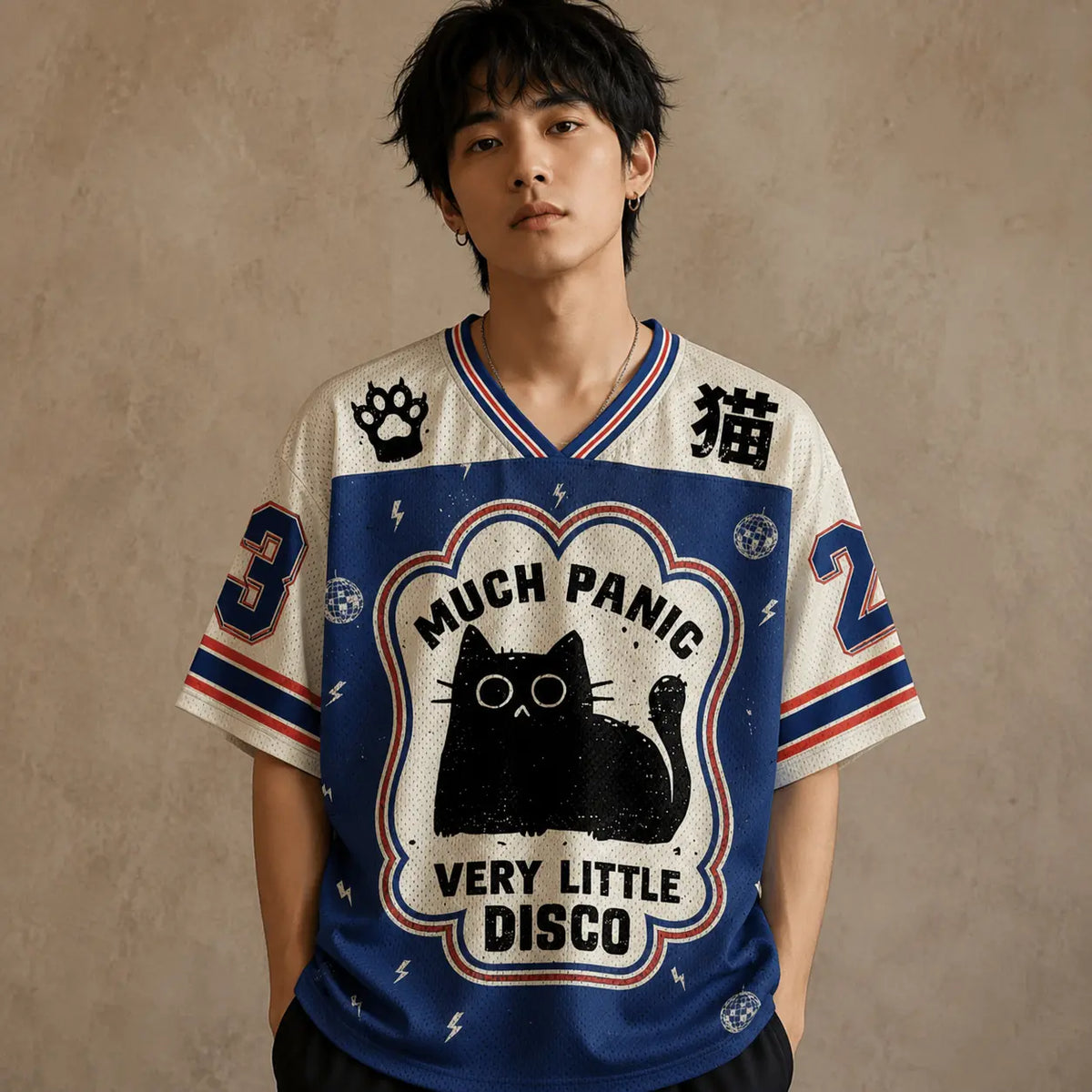Japan Panic Cat Disco Jersey Shirt Much Panic Very Little Disco Chaosbornwear