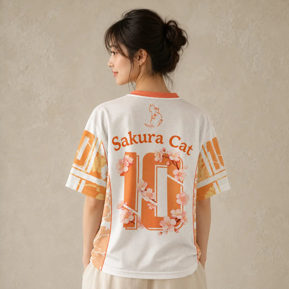 Japan Sakura Cat Cherry Blossom Kimono Jersey Shirt Chaosbornwear