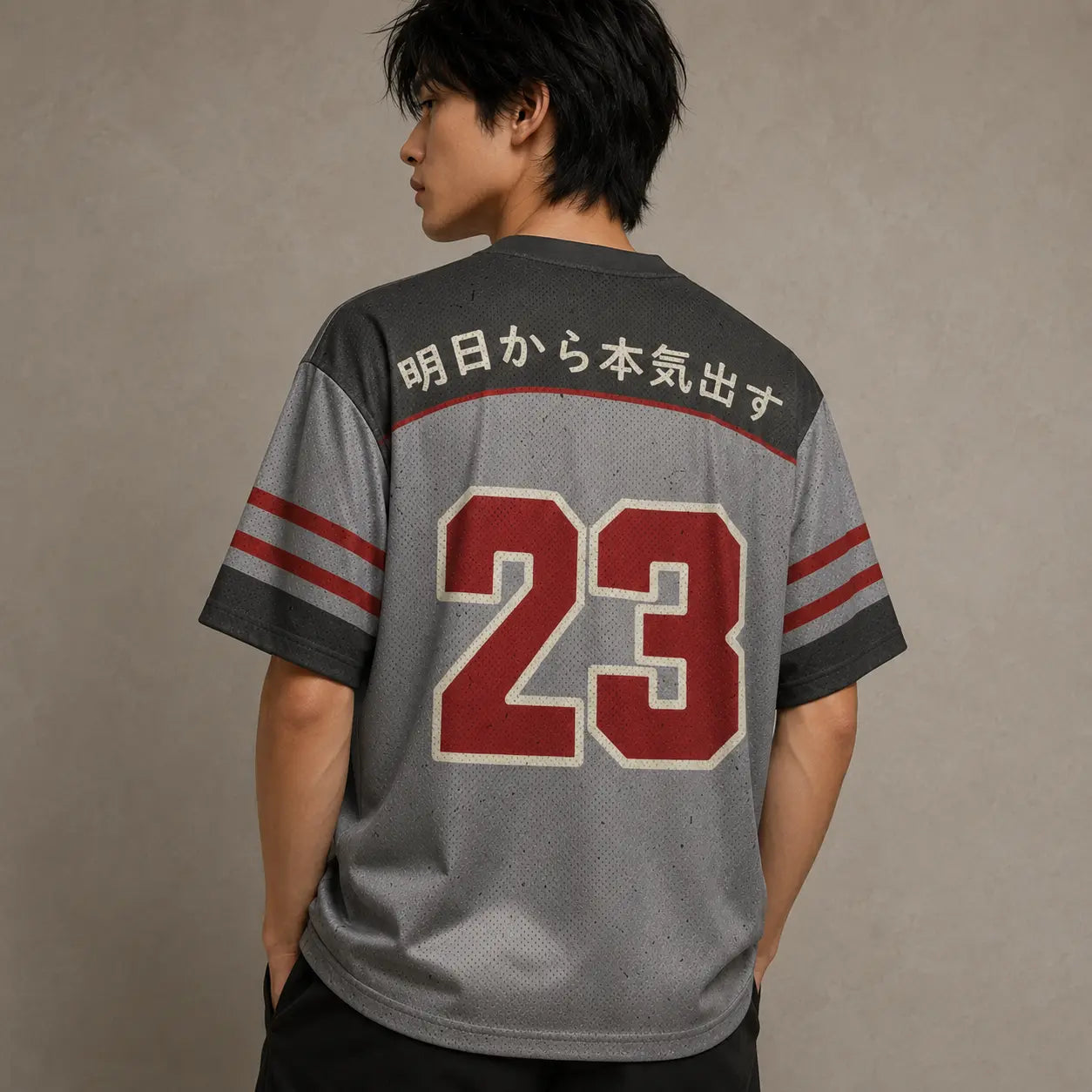 Japan Serious Tomorrow Lazy Cat Kanji Jersey Shirt 23 Chaosbornwear
