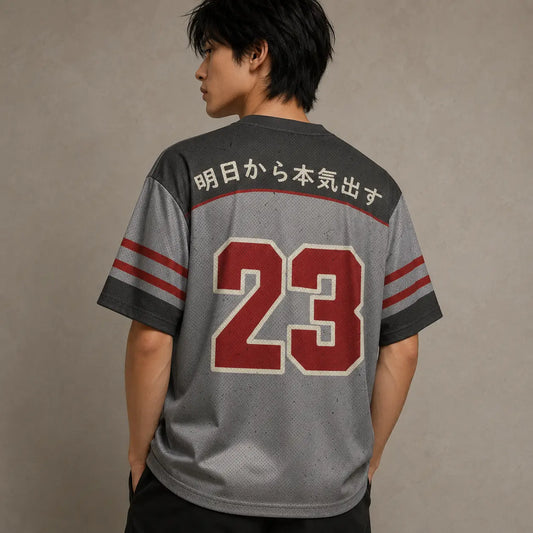 Japan Serious Tomorrow Lazy Cat Kanji Jersey Shirt 23 Chaosbornwear