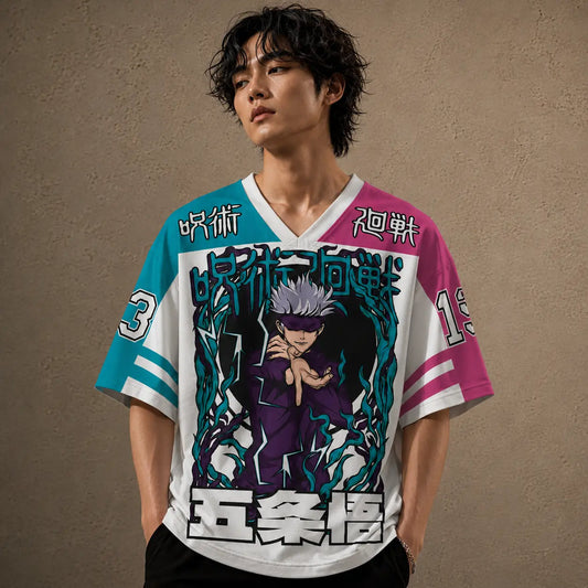 Japanese Anime Football Shirt Sorcery Graphic Jersey Chaosbornwear
