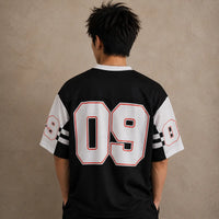 Japanese Cat Football Shirt Black White Neko Ramen Koi 09 Chaosbornwear