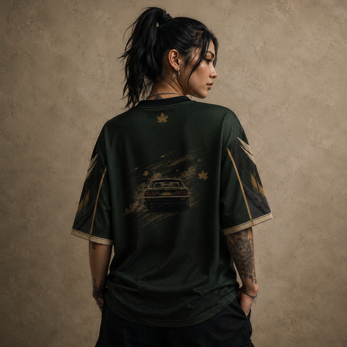 Japanese Racing Jersey Shirt Green Drift Premium Edition Chaosbornwear