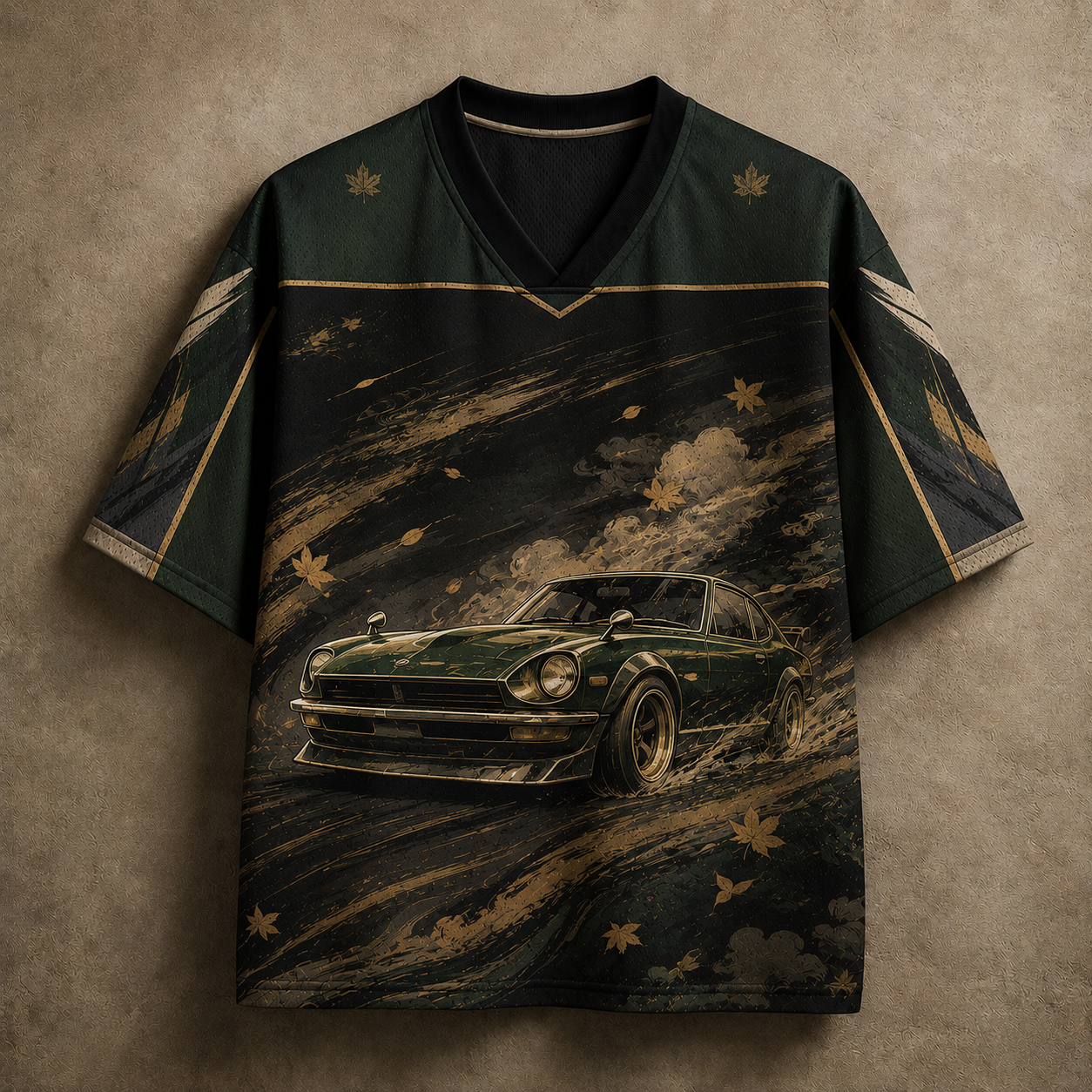 Japanese Racing Jersey Shirt Green Drift Premium Edition Chaosbornwear