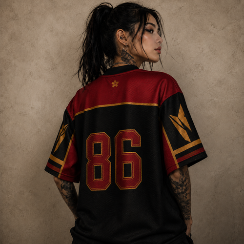 Japanese Racing Jersey Shirt Red Drift Premium Edition Chaosbornwear