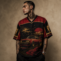 Japanese Racing Jersey Shirt Red Drift Premium Edition Chaosbornwear