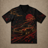 Japanese Racing Polo Shirt Red Drift Premium Edition Chaosbornwear