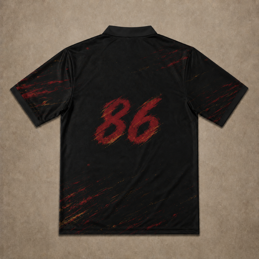 Japanese Racing Polo Shirt Red Drift Premium Edition Chaosbornwear