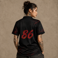 Japanese Racing Polo Shirt Red Drift Premium Edition Chaosbornwear